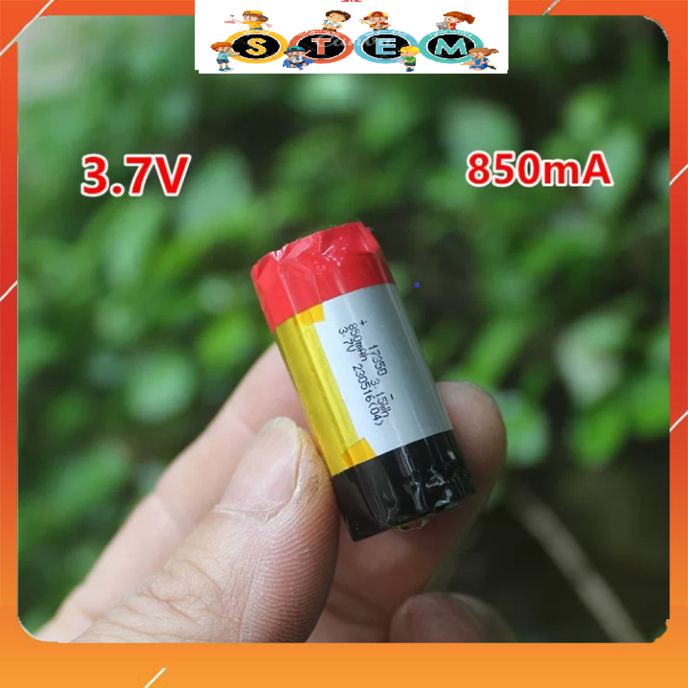 [Stem A-Z][G116] Pin Lithium Hình Trụ 3.7V 17350, Dung Lượng Tối Đa 850mA