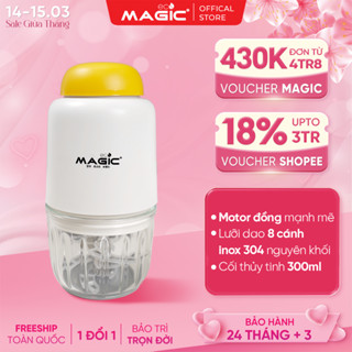Máy xay Magic Eco mini AC-13 - 8 Lưỡi Dao Inox - Cối Thủy Tinh 300ml - Bảo Hành 24 Tháng