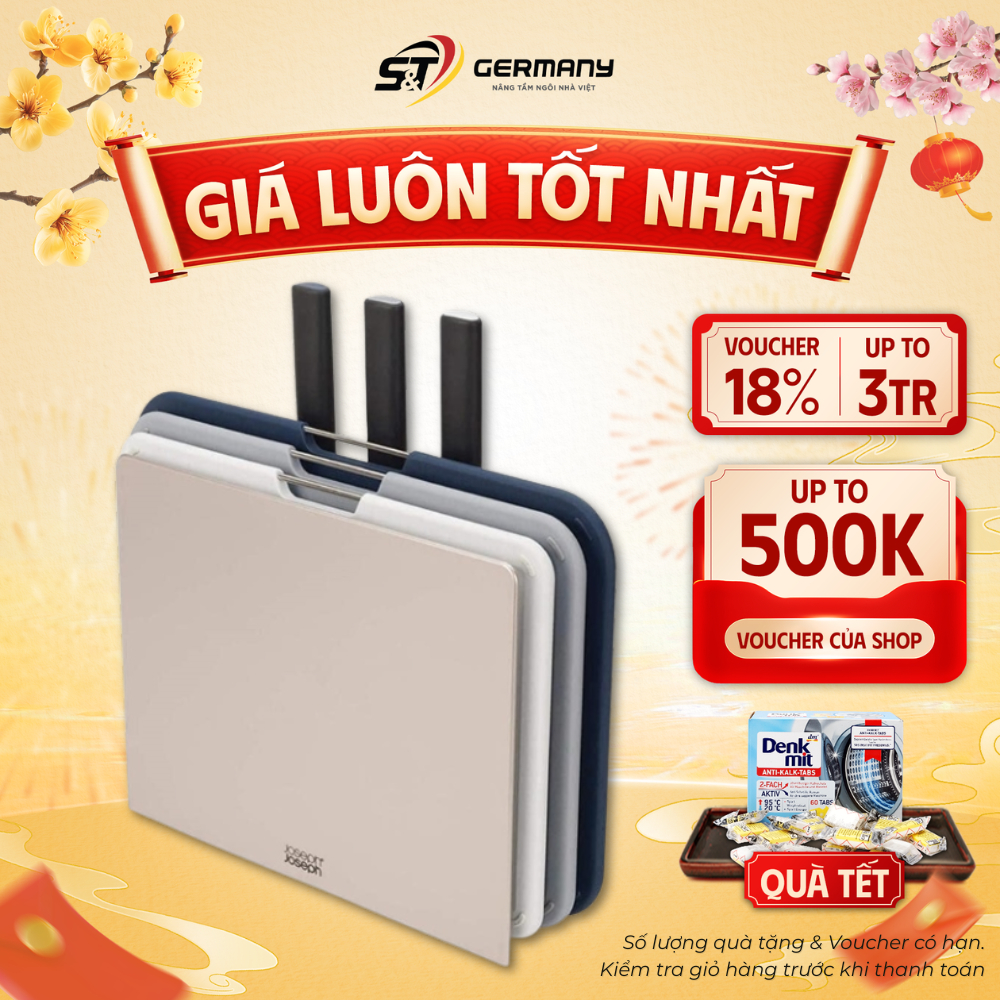 Bộ thớt kèm dao Joseph Joseph 60194 (3 thớt, 3 dao)  Sang Trọng GermanySnT 120006