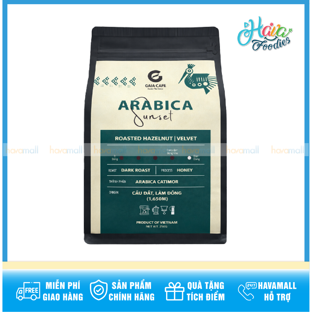 Cà Phê Rang Nguyên Chất Gaia Cafe Premium 250g – Highland Coffee Blend