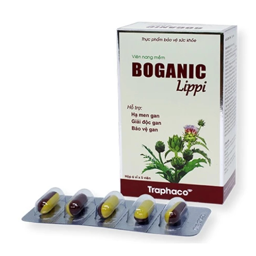TPBVSK Boganic Lippi Traphaco Hộp 30V - Hỗ Trợ: Giải Độc Mát Gan, Hạ Men Gan, Giảm Mỡ Máu, Tăng Cườn