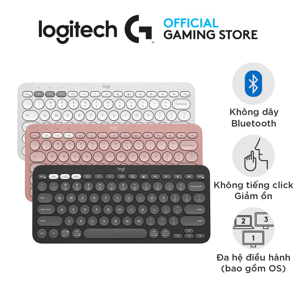 Logitech Pebble Keys 2 K380S - Multi-Device Keyboard, Lightweight & Portable, Easy-Switch