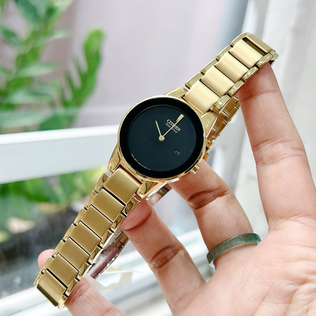 Đồng hồ nữ dây thép Citizen Axiom Eco-Drive GA1052-55E