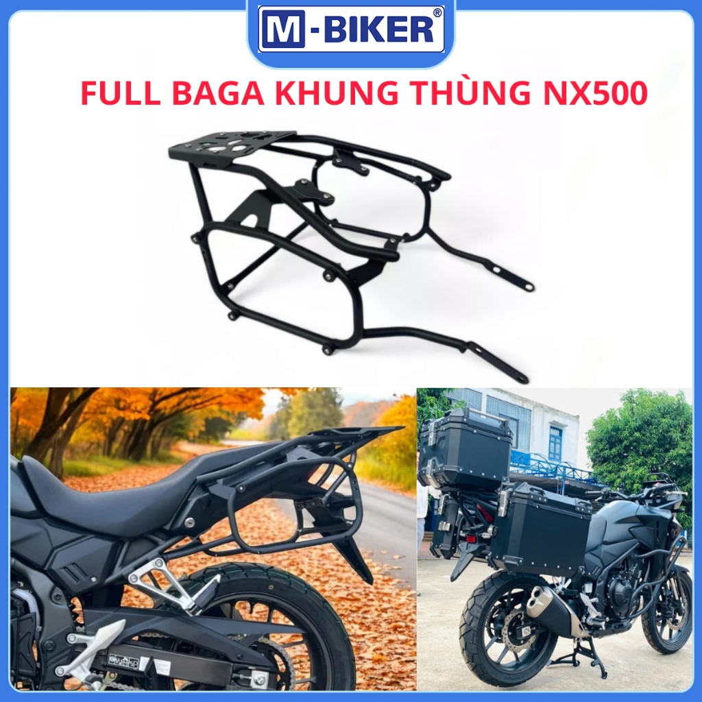 Baga NX500, Baga khung thùng hông NX500, Cảng sau gắn thùng cho Honda NX500 do MBiker sản xuất