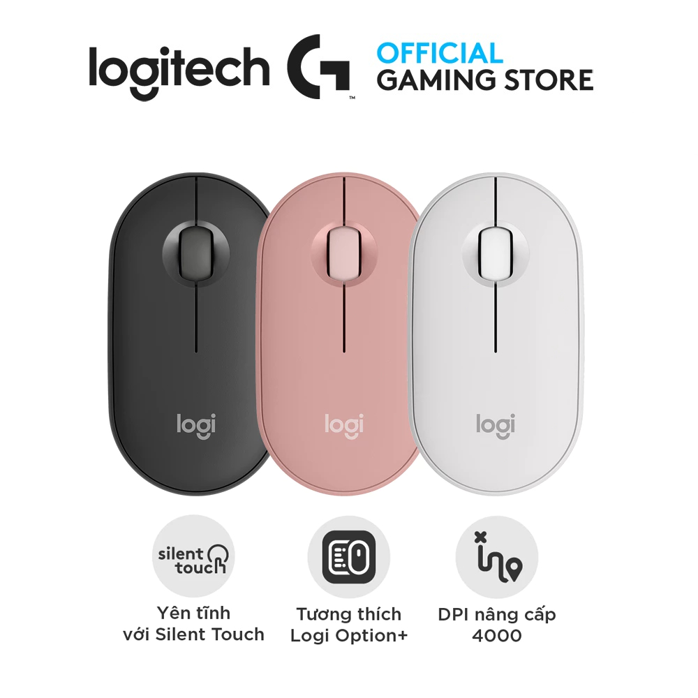 Logitech Pebble Mouse 2 M350S - Slim & Portable, Silent Clicking & Scrolling