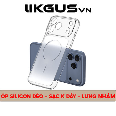 Ốp Lưng Nhám Hỗ Trợ Sạc Không Dây Chính Hãng BIG Dùng Cho 12 Đến 17promax - Silicon Dẻo-Dễ Tháo Lắp