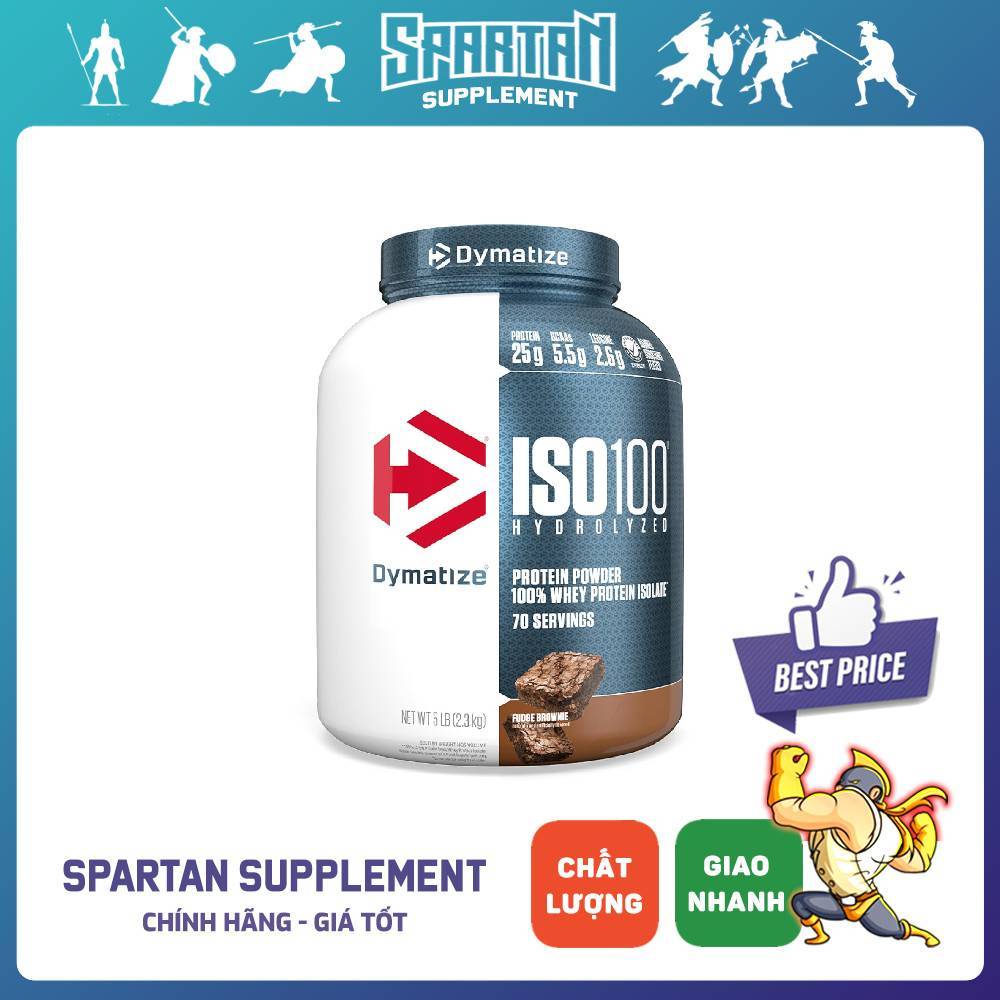 Dymatize ISO100 Whey Hydrolyzed Sữa Protein Whey Siêu Tinh Khiết 5lbs - Chính hãng