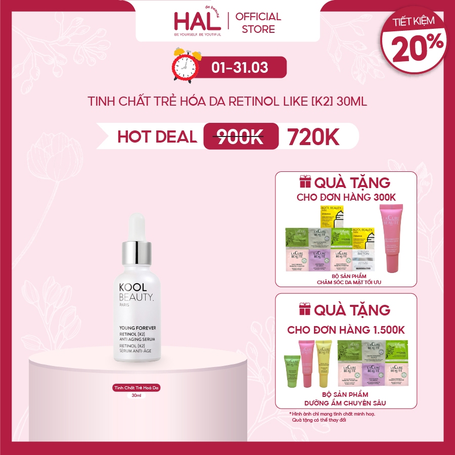 Tinh Chất Trẻ Hóa Da Retinol Like [K2] Kool Beauty Retinol Like [K2] Anti-Aging Serum 30ml | HAL de 