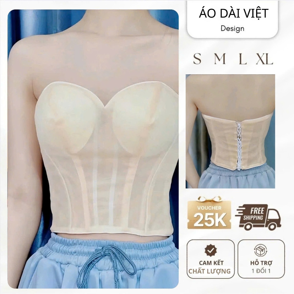Áo định hình siết eo mặc trong áo dài, hỗ trợ nâng ngực tôn dáng - Áo Dài Việt PH206