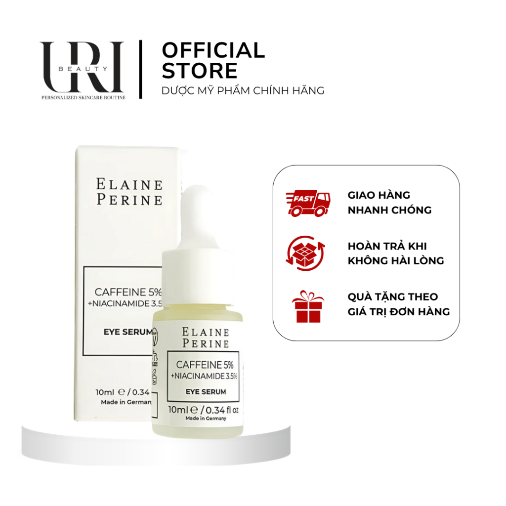 [Chính Hãng] ELAINE PERINE Caffeine 5% + Niacinamide 3.5% Eye Serum – Serum Mắt 10ml