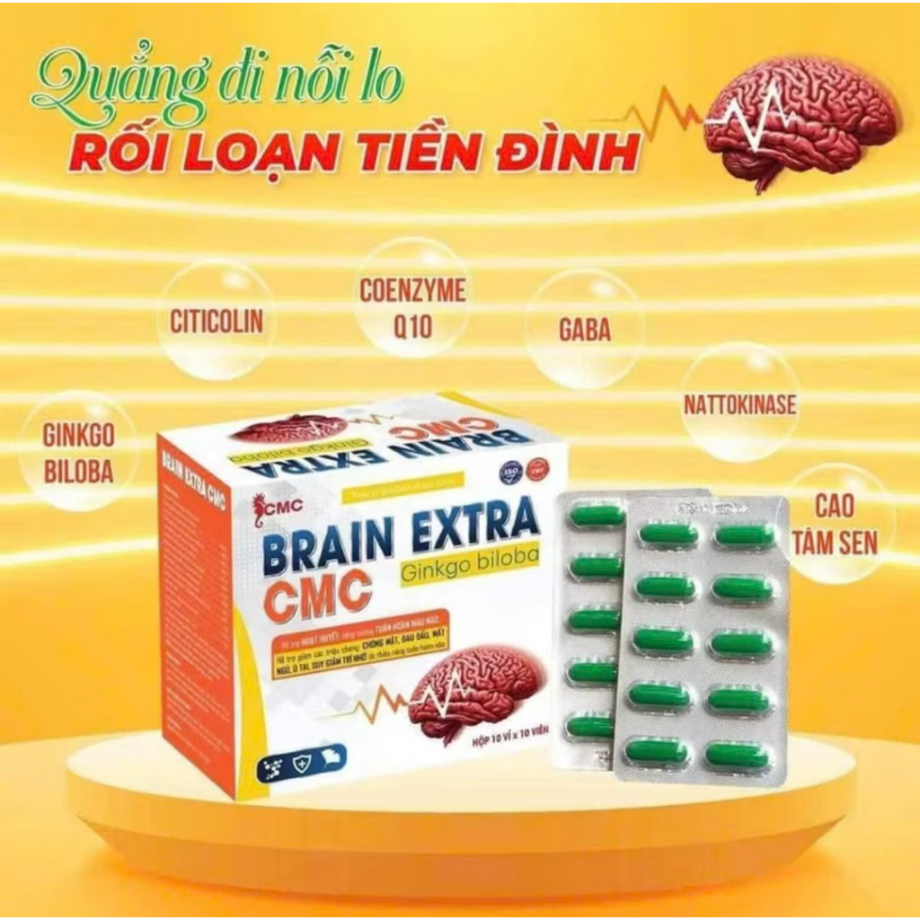 Viên uống bổ não BRAIN EXTRA CMC hộp 100 viên