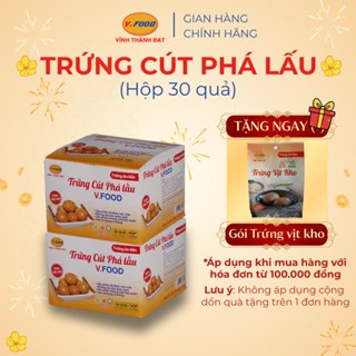 Trứng cút phá lấu V.Food hộp 30 quả món ăn liền giàu dinh dưỡng