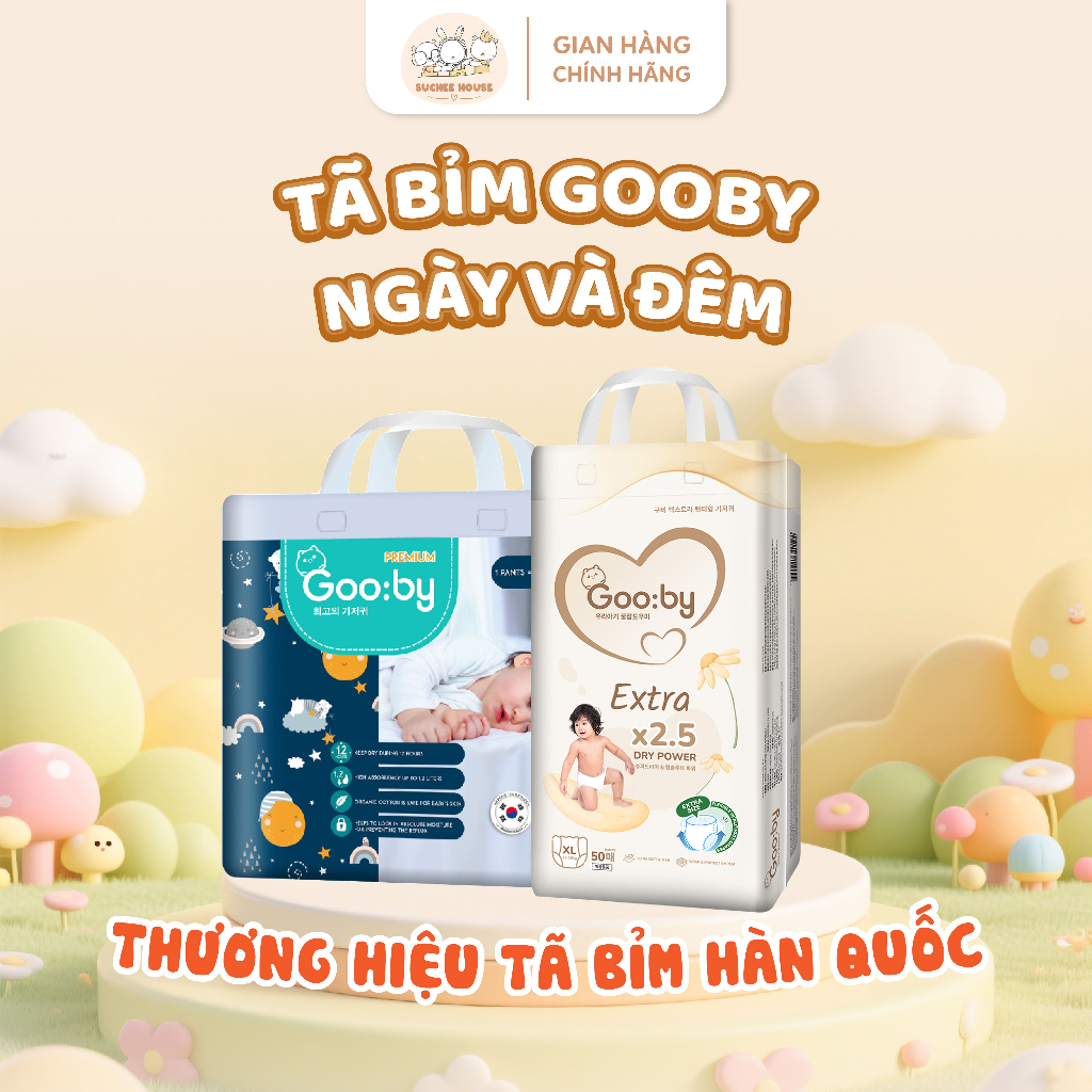 [Không quà] Bỉm GOOBY NGÀY/ GOOBY ĐÊM công nghệ Hàn Quốc chính hãng chống hăm đủ size cho bé