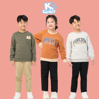 Áo Jumper Chất Liệu Vải Nỉ Cào Bông K'S CLOSET Cho Bé Trai Và Bé Gái (2-14 tuổi) từ 10kg-55kg E032FIF