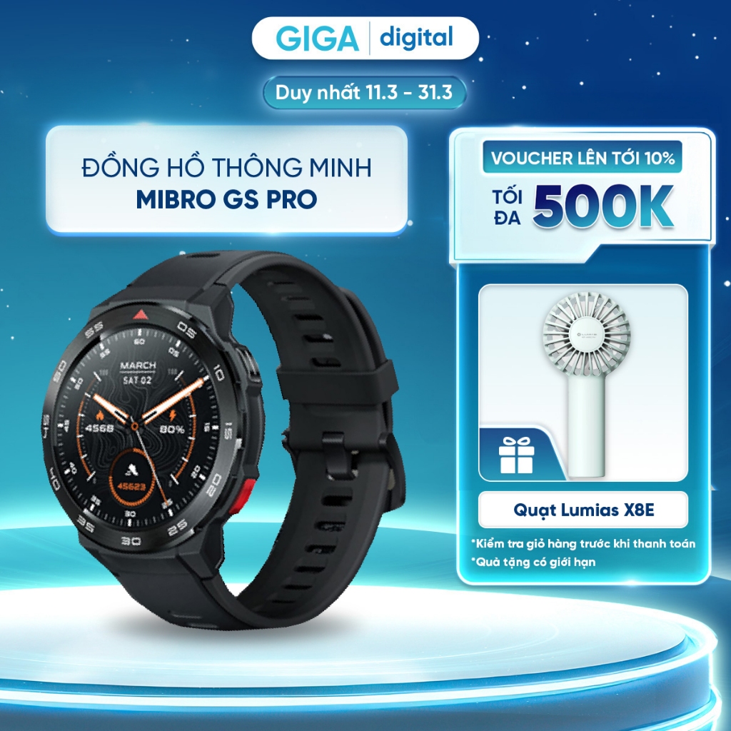 Đồng hồ thông minh Mibro GS/ GS Pro, Định Vị GPS, Chống Nước Chuẩn 5ATM