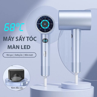Máy Sấy Tóc Màn Hình LED Công Nghệ Ion Ấm Mới 3 Chế Độ Công Suất 1800W