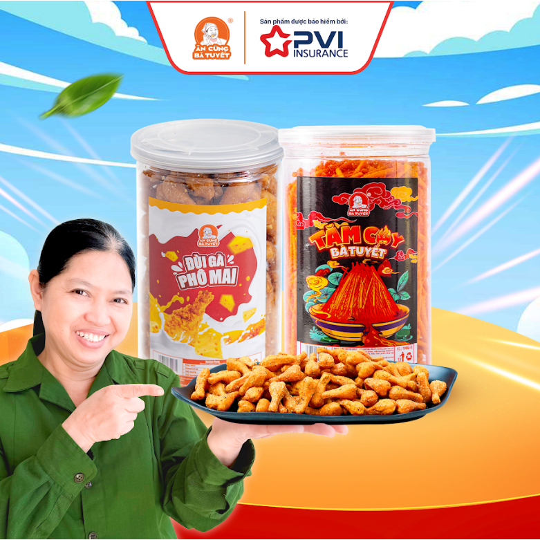 Combo 2 Hũ Mix Vị Đùi Gà  - Ăn Cùng Bà Tuyết M9