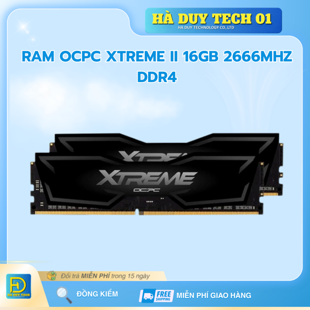 RAM OCPC XTREME II 16GB 2666MHZ DDR4 - Cam Kết Chính Hãng - BH 36T - Ha Duy Tech