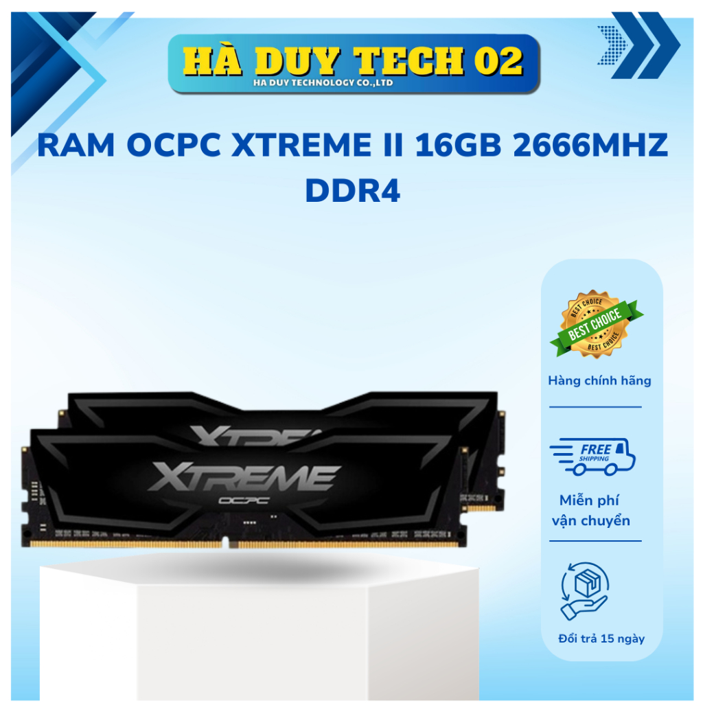 RAM OCPC XTREME II 16GB 2666MHZ DDR4 - Chính Hãng - Bảo Hành 36T - Ha Duy Tech
