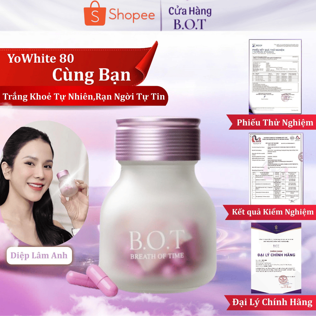Viên Uống Tái Tạo  Yo White 80 Chính Hãng B.O.T - Giải Pháp Tuyệt Vời Cho Làn da