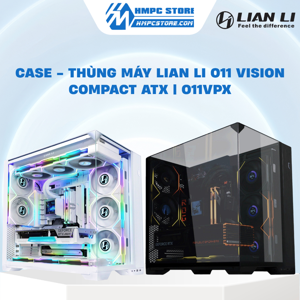 Case - Thùng máy Lian Li O11 Vision Compact ATX | O11VPX - BH 12 tháng