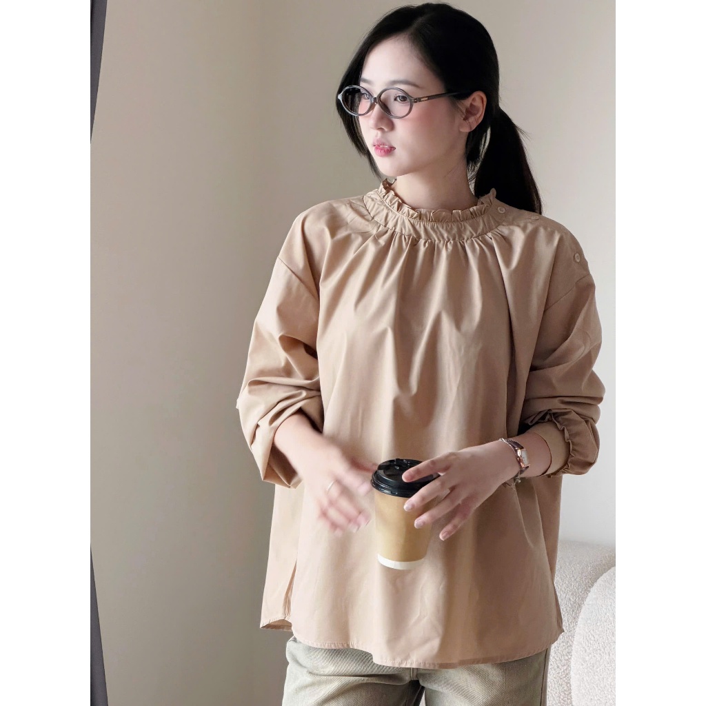 Áo kiểu babydoll cổ điệu dáng rộng Miho House | BigBuy360 - bigbuy360.vn