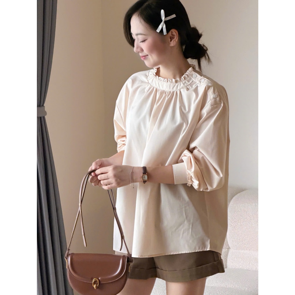 Áo kiểu babydoll cổ điệu dáng rộng Miho House | BigBuy360 - bigbuy360.vn