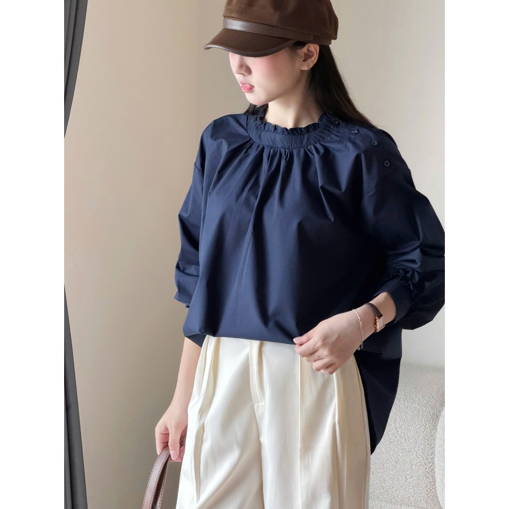 Áo kiểu babydoll cổ điệu dáng rộng Miho House | BigBuy360 - bigbuy360.vn