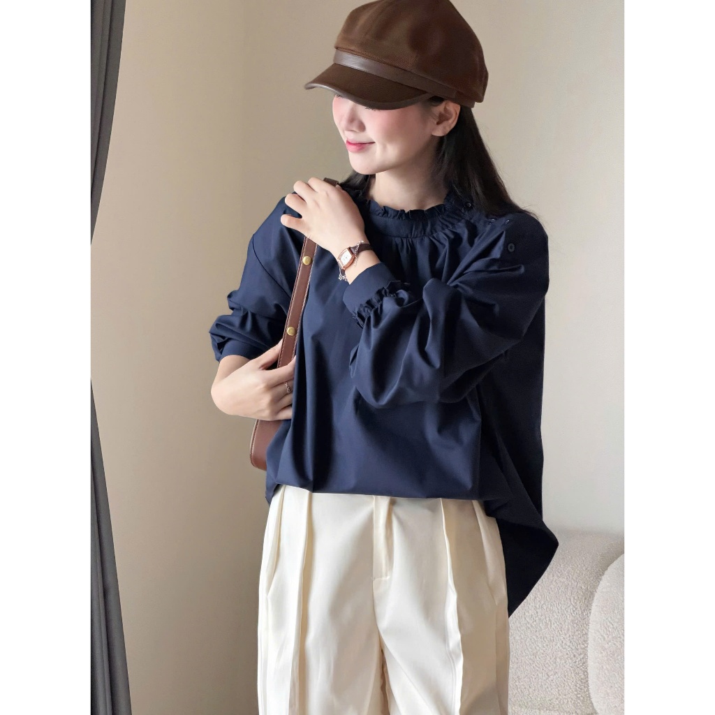 Áo kiểu babydoll cổ điệu dáng rộng Miho House | BigBuy360 - bigbuy360.vn