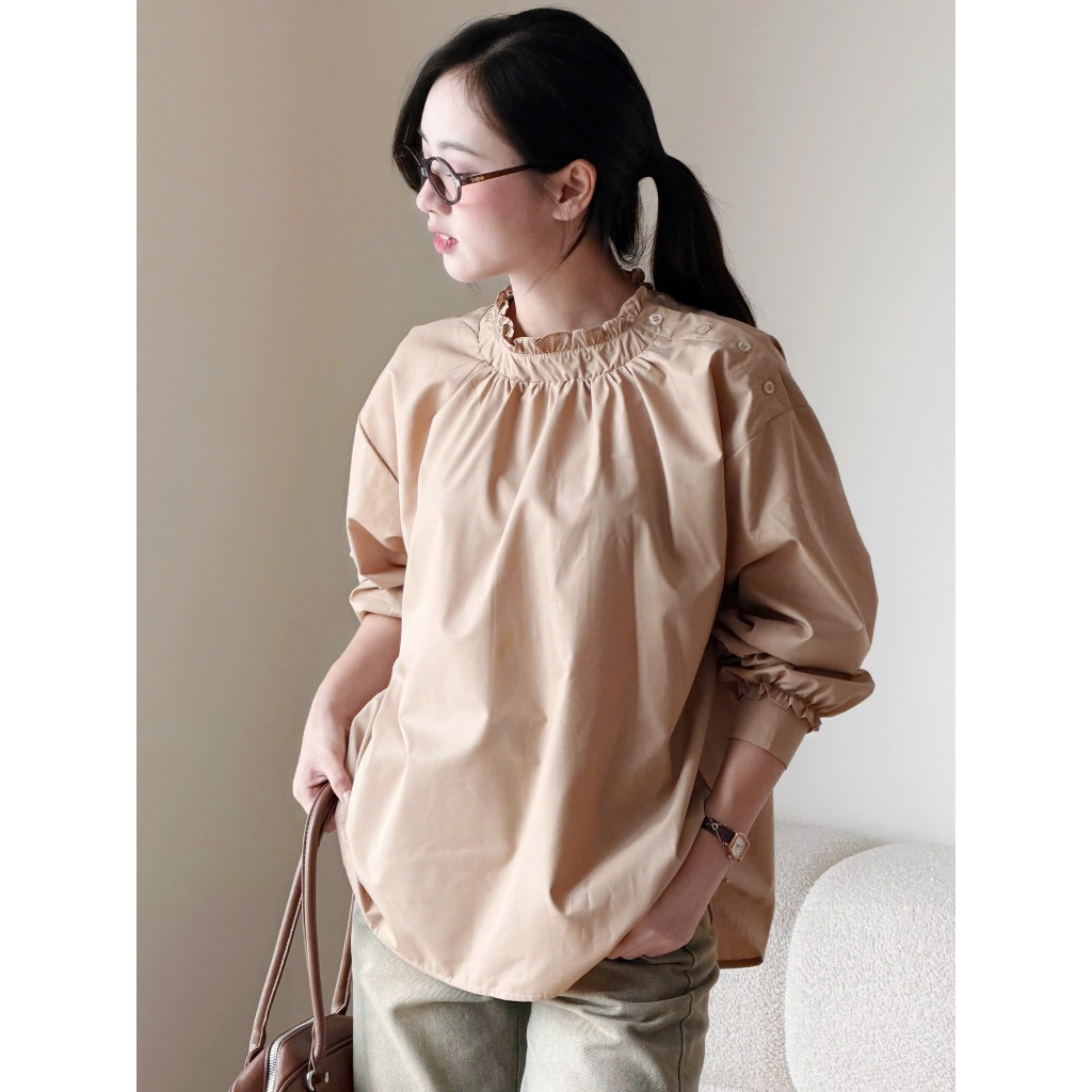 Áo kiểu babydoll cổ điệu dáng rộng Miho House | BigBuy360 - bigbuy360.vn