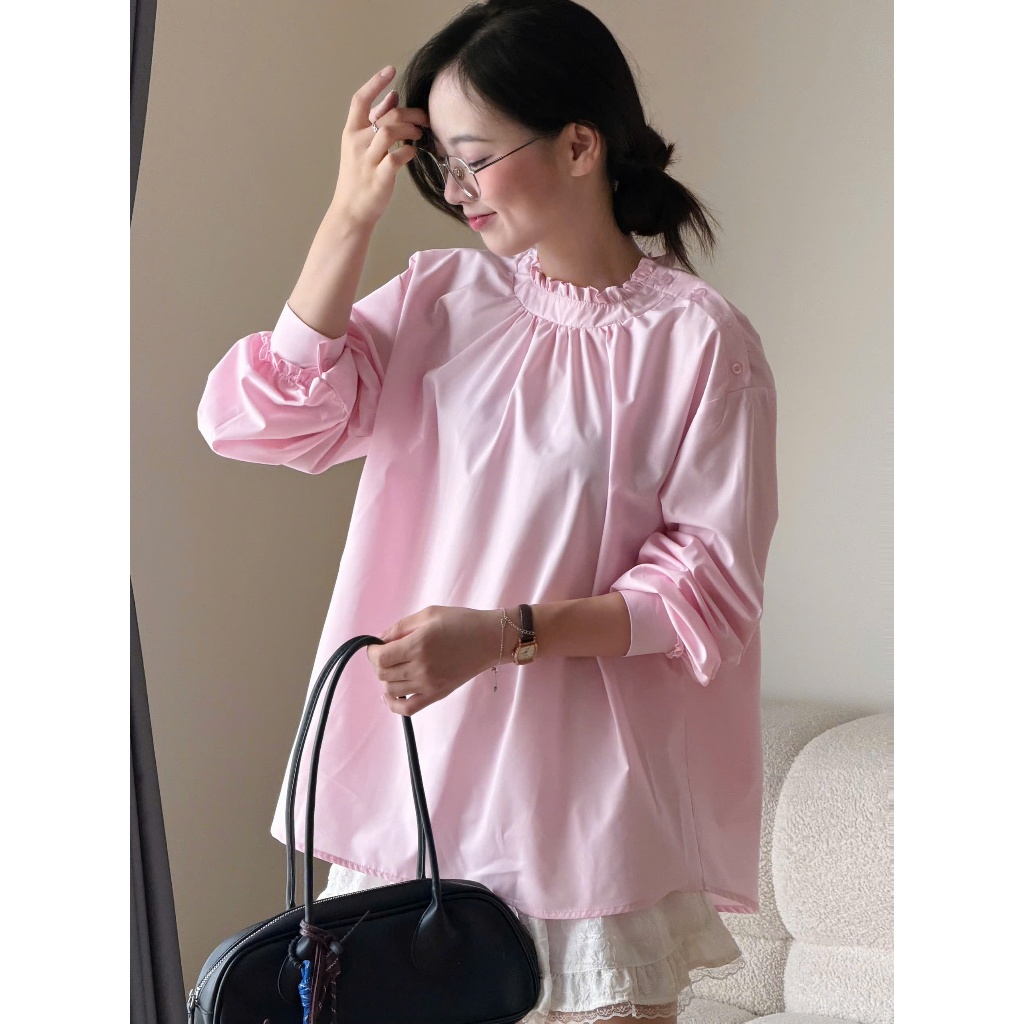 Áo kiểu babydoll cổ điệu dáng rộng Miho House | BigBuy360 - bigbuy360.vn