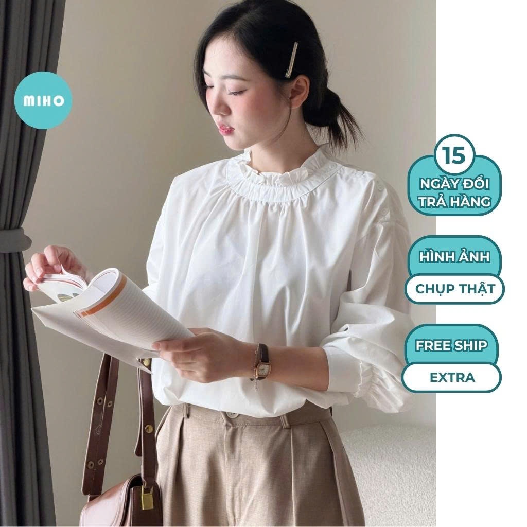 Áo kiểu babydoll cổ điệu dáng rộng Miho House | BigBuy360 - bigbuy360.vn