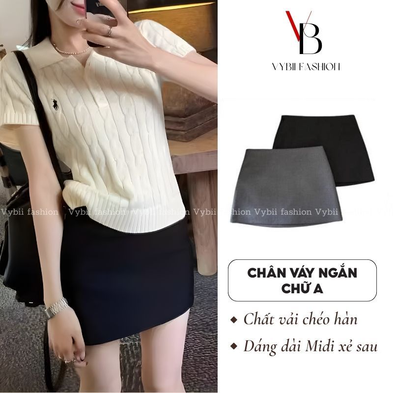 [BIGSIZE 40–80KG] Chân Váy Chữ A Ngắn Nữ, Vải Chéo Hàn Dày Dặn Phom Đẹp CV999