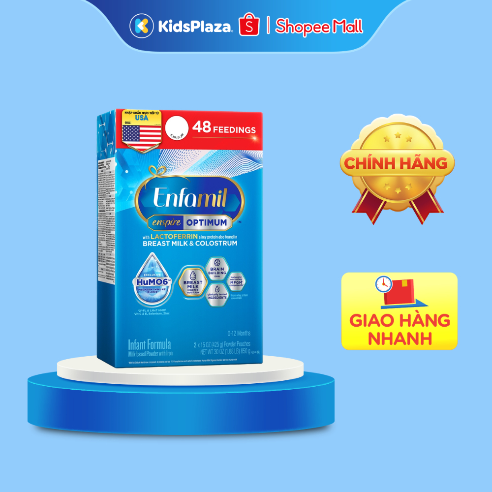 Sữa Enfamil Enspire Infant Formula Non - GMO 850g cho bé 0-12 tháng tuổi