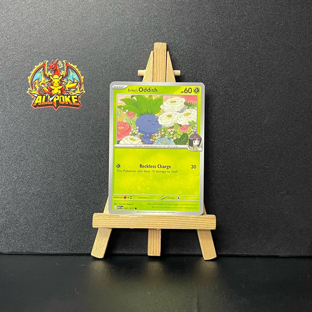 [ AllPoke ] Thẻ Bài Pokemon TCG,Erika's Oddish 001/217 -M-NM