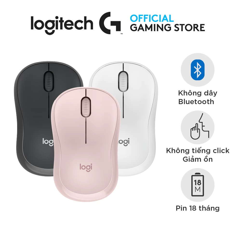 Logitech M240 Bluetooth Silent Mouse - Compact Size, Easy Navigation, 18 Months Battery