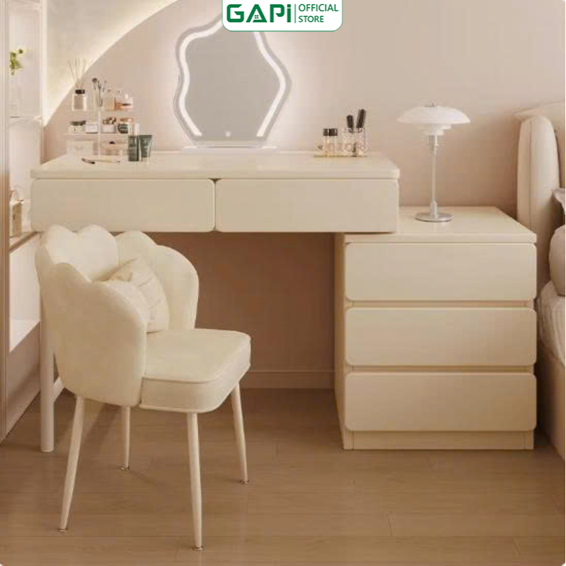 Bàn trang điểm kèm tủ đựng đồ gỗ MDF kết hợp khung sắt chắc chắn thương hiệu GAPI - GM142