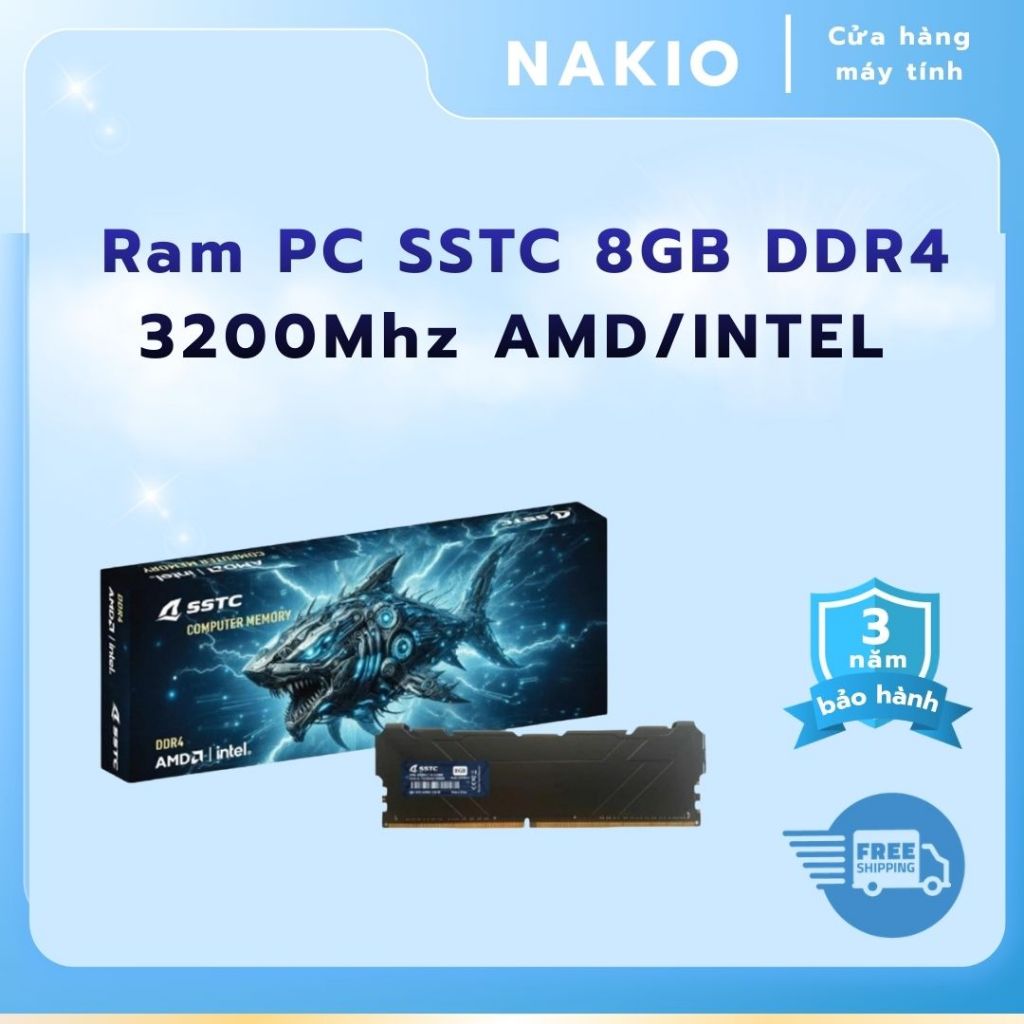 Ram PC SSTC 8GB DDR4 3200Mhz AMD/Intel - Bảo hành chính hãng 36 tháng