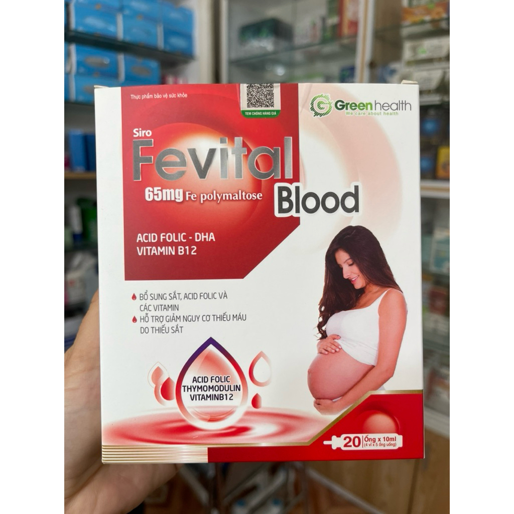 Sắt ống FEVITAL BLOOD hỗ trợ quá trình tạo hồng cầu. Giảm nguy cơ thiếu máu do thiếu sắt.