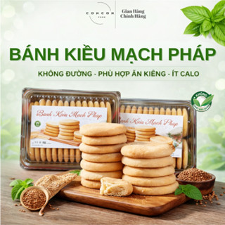 Bánh Kiều Mạch Pháp Mềm Dẻo COKCOKFOOD - Không Đường, Ít Calo, Tốt Cho Sức Khỏe, Bánh Ăn Kiêng Healthy Tiện Lợi