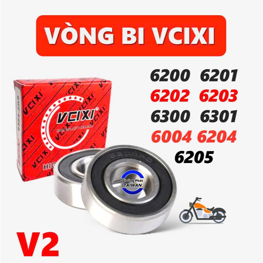[COMBO] - 10 Vòng bi xe máy, Bạc đạn xe máy, Bi xe máy, Bạc đạn 6200 6201 6202 6203 6300 6301 6004 6204 6205 VCIXI