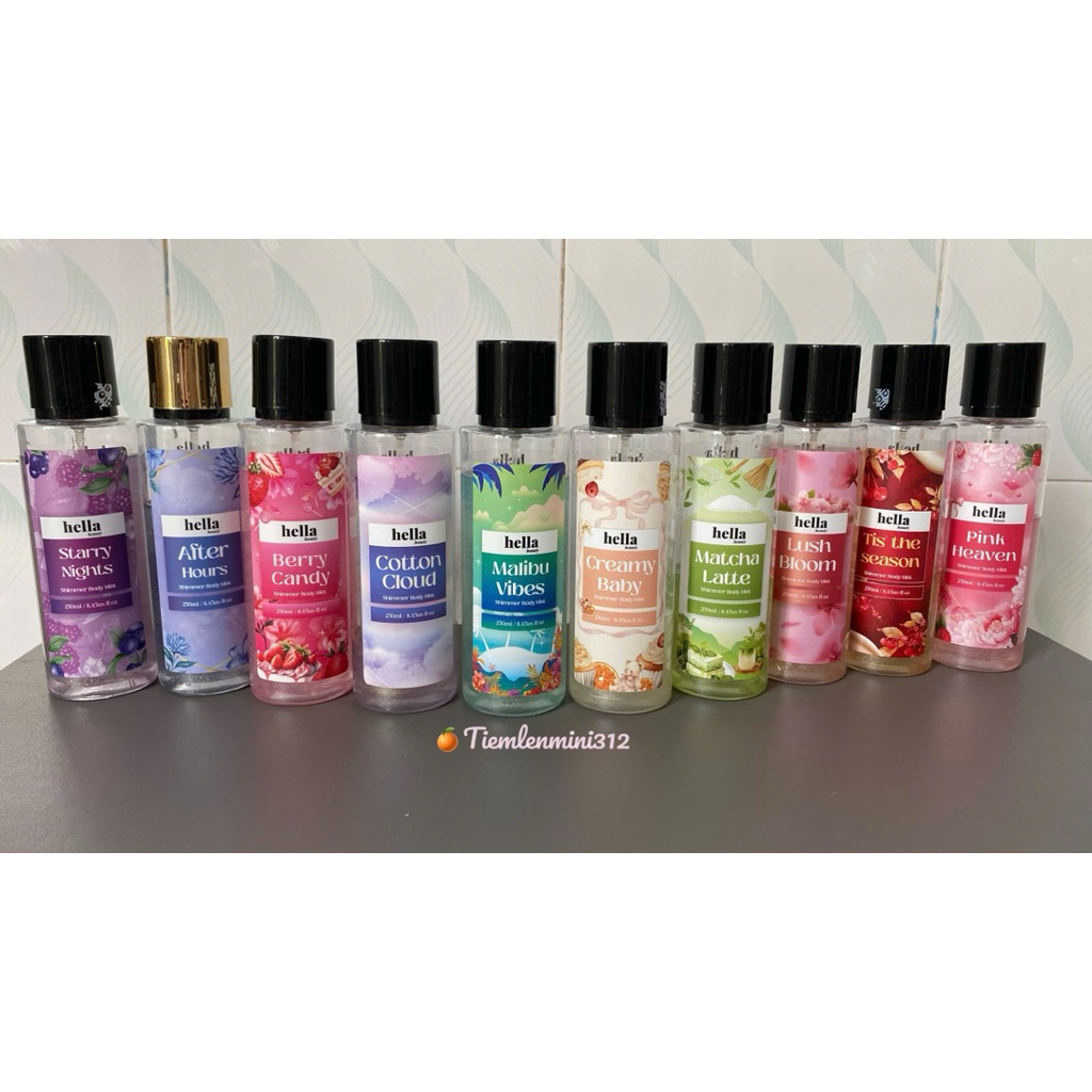 Bodymist Hella chiết 10ml (ĐỌC MÔ TẢ)