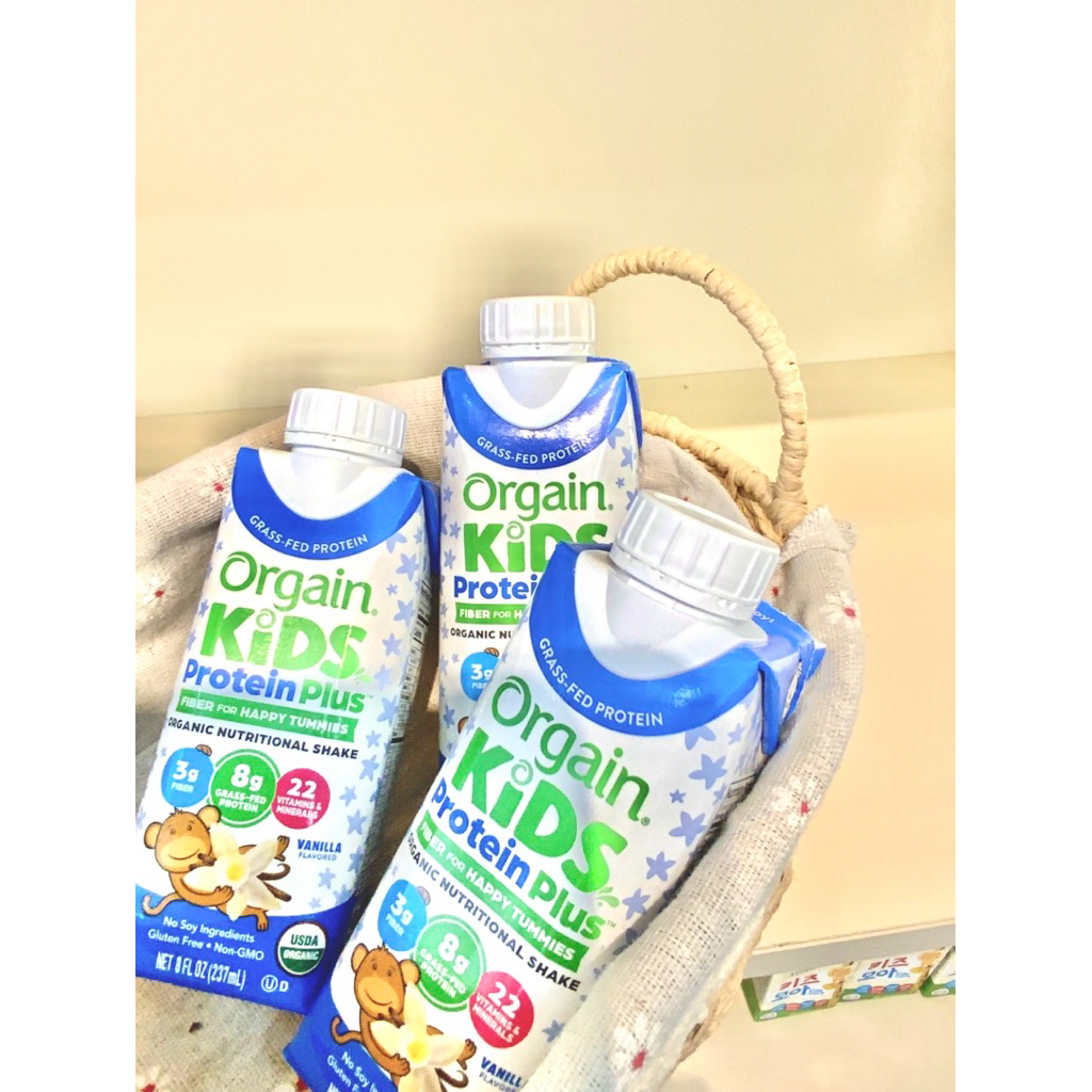 Sữa dinh dưỡng hữu cơ Orgain Kids Protein - sữa khỉ orgain kid protein plus chính hãng Mỹ hộp 244ml