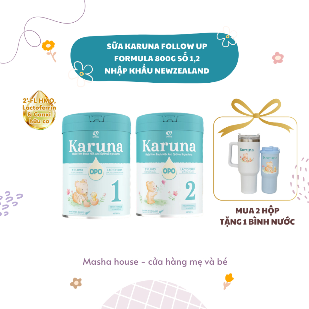 Sữa Karuna cho bé số 1,2 - 800g - Nhập khẩu nguyên lon New Zealand
