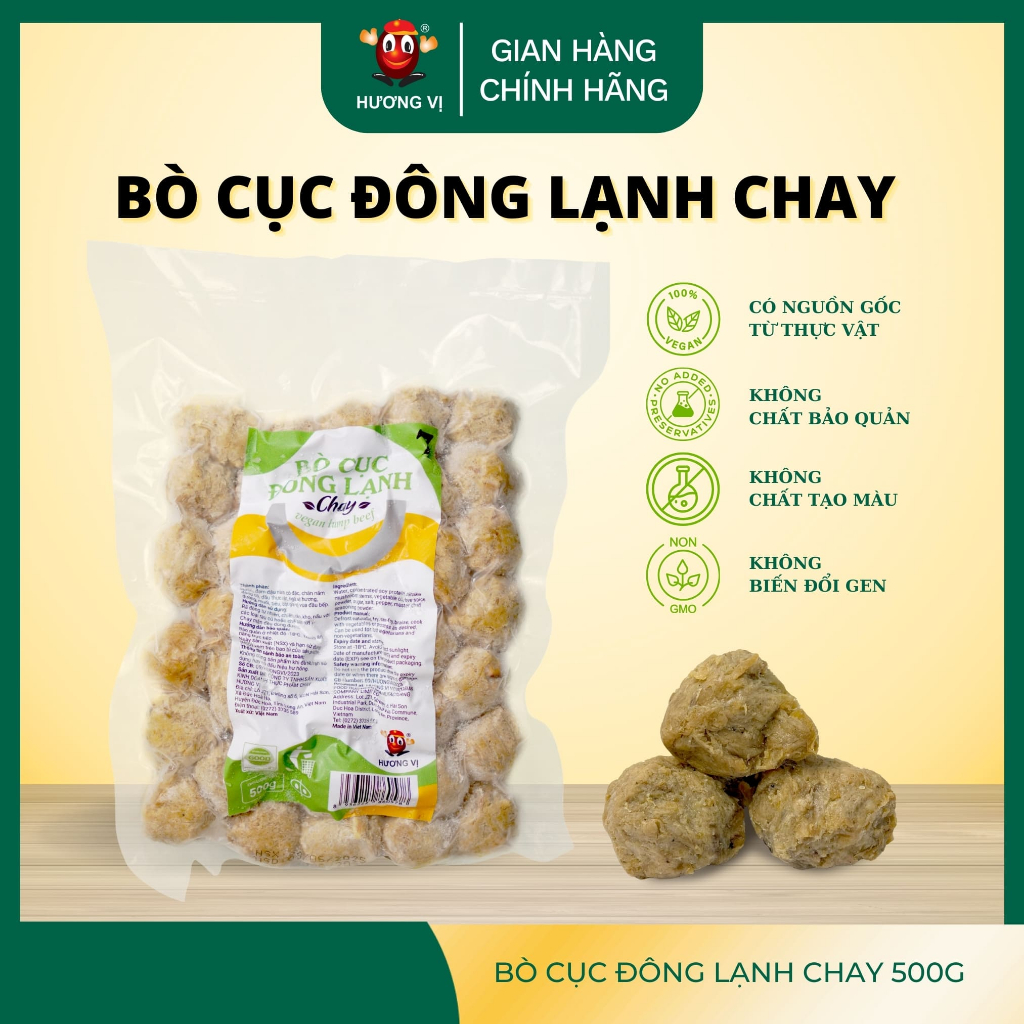 Bò Cục Chay Dai Ngon 200g 500g – Thực Phẩm Chay Nấu Bò Kho, Bún Bò Chay, Lagu Chay – Đạm Thực Vật