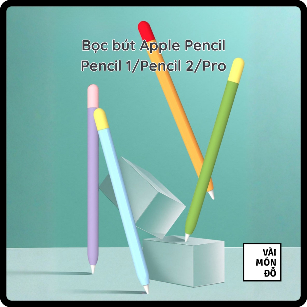 Ốp Silicon Apple Pencil Gen 1 2 Pencil Pro Vỏ Bọc Bút Chống Trượt Chống Trầy Phụ Kiện Apple Pencil