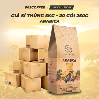 [THÙNG 20 GÓI 250G] Cà Phê Arabica 100% Rang Mộc Nguyên Chất - Chua Thanh, Đắng Nhẹ, Hậu Ngọt, Thơm Dịu