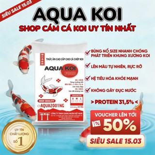 GIÁ HỦY DIỆT-5 KG -Cám cá koi Aqua Koi Food [5kg- bao trắng - bao đen] HÀNG CHÍNH HÃNG