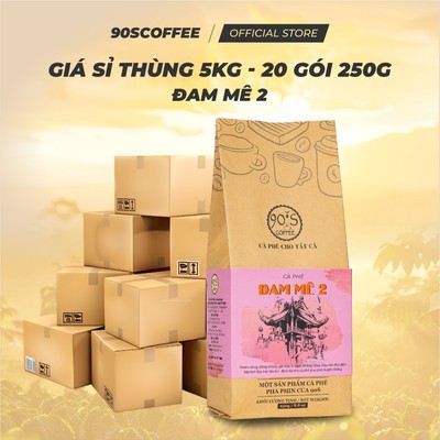 [THÙNG 20 GÓI 250G] Cà Phê Đam Mê 2 Rang Mộc Nguyên Chất - Đắng Dịu, Hậu Ngọt, Thơm Nồng