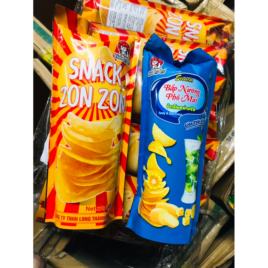 [Shop Uy Tín-Rẻ Vô Địch] Sỉ bịch 12 gói Snack Bắp nướng Phô Mai Zon Zon Linh LaLa giòn rụm ngon cực